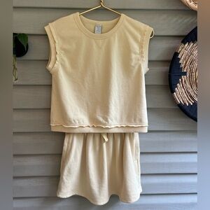 Rylee + Cru Butter Yellow Top and Skirt Set, 10-12